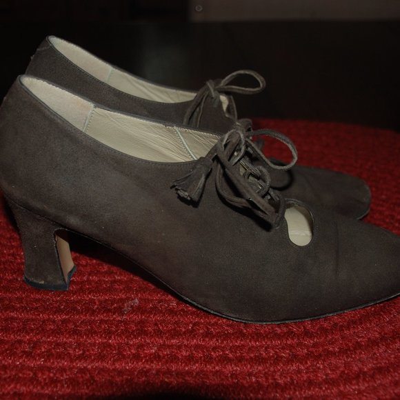 Very Vintage Laura Ashley Suede Shoes - Picture 1 of 4